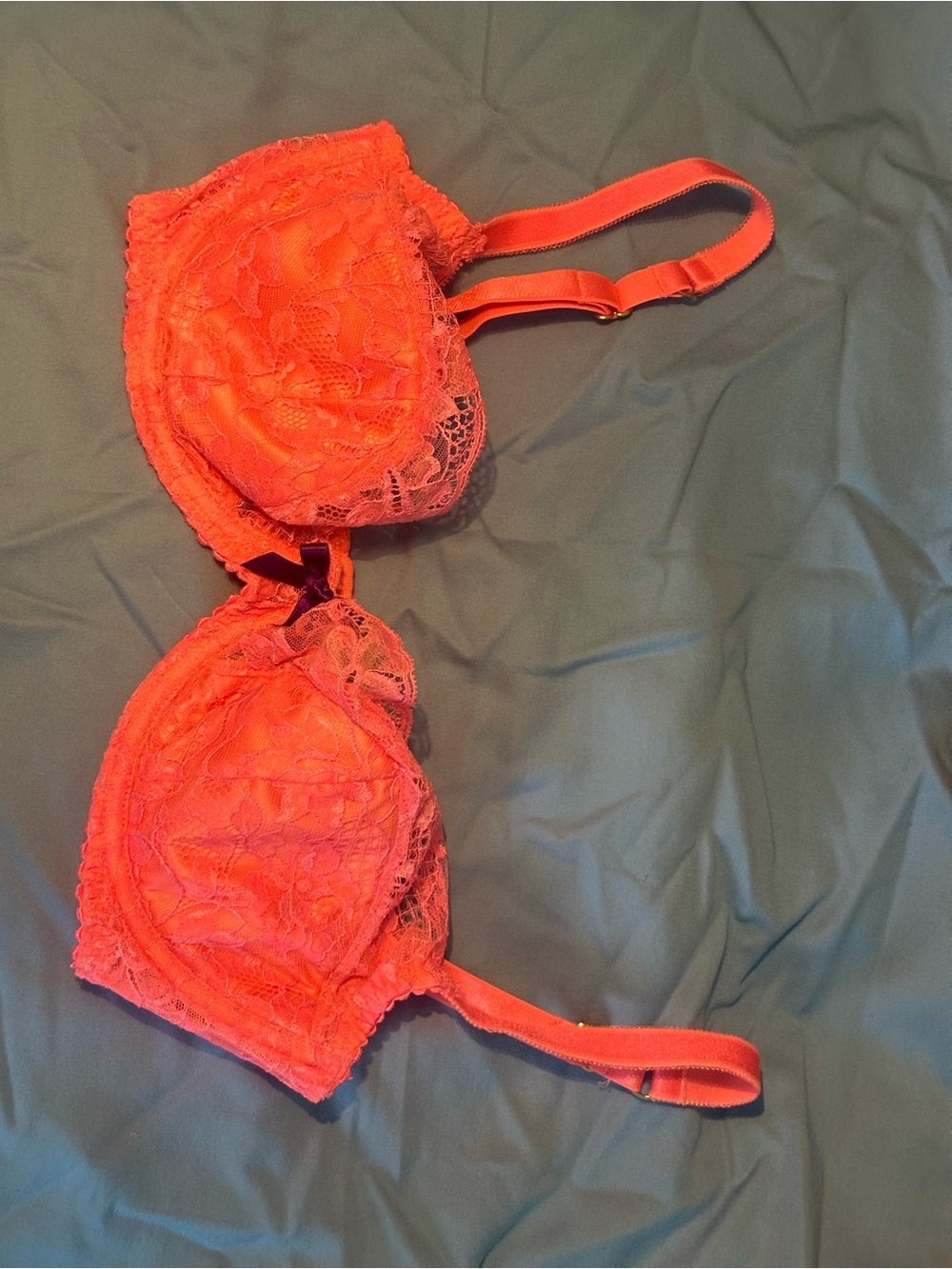 Agent Provocateur - Pink/Coral Lace Bra - 32E